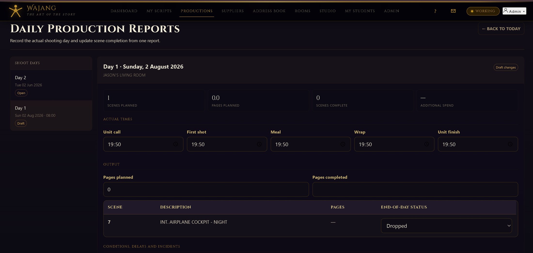 Daily Production Reports