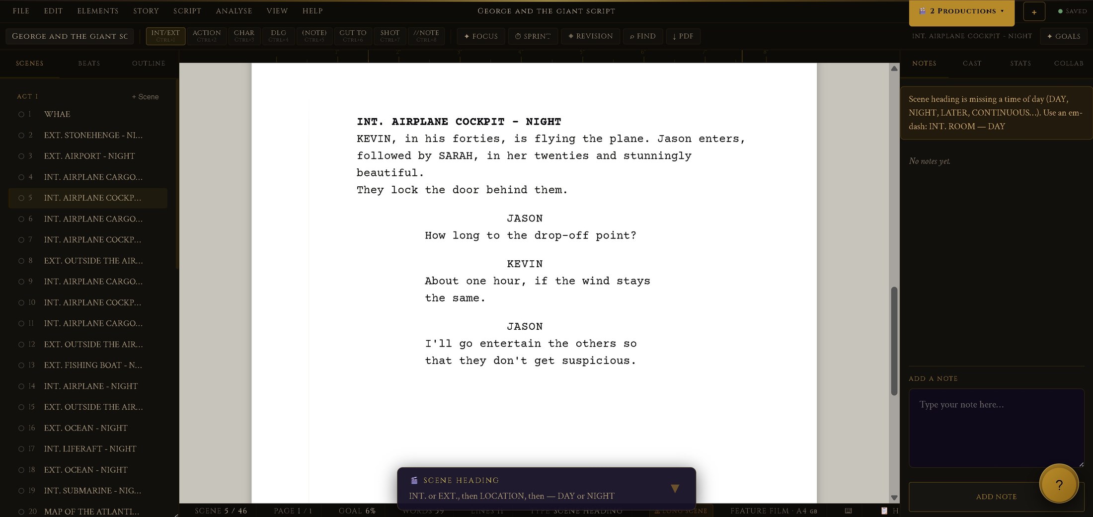 Script Breakdown in Wajang